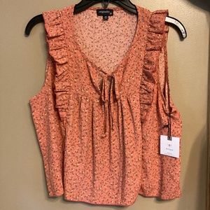 Originality Sleeveless Flowy Floral Blouse Size Medium